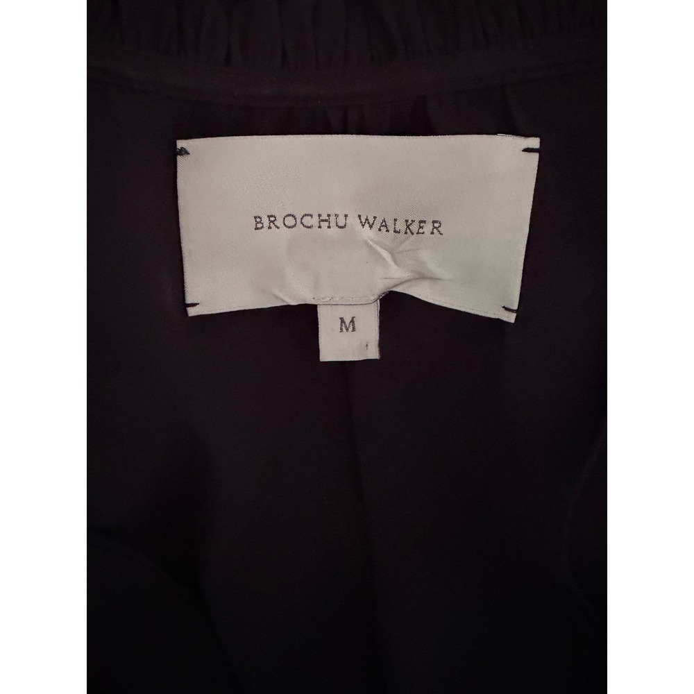 Brochu Walker Olivia Smocked Dress Tiered Mini Ruffle V-Neck Med - Picture 3 of 8
